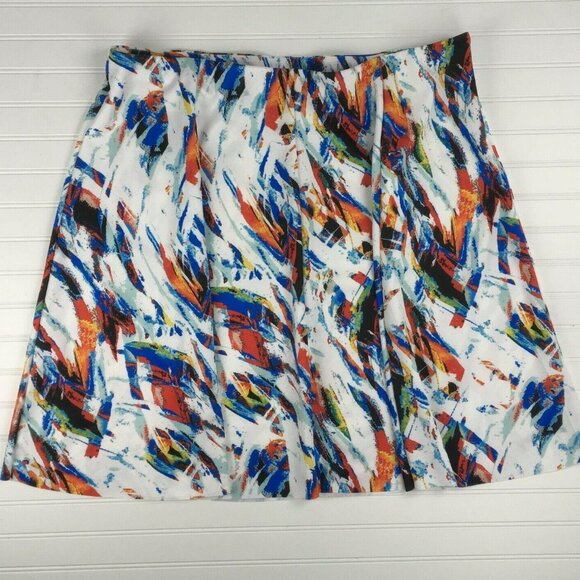 NEW Chelsea & Theodore Watercolor Brushstroke 8 Panel Skirt Plus Size 3X - Picture 2 of 8